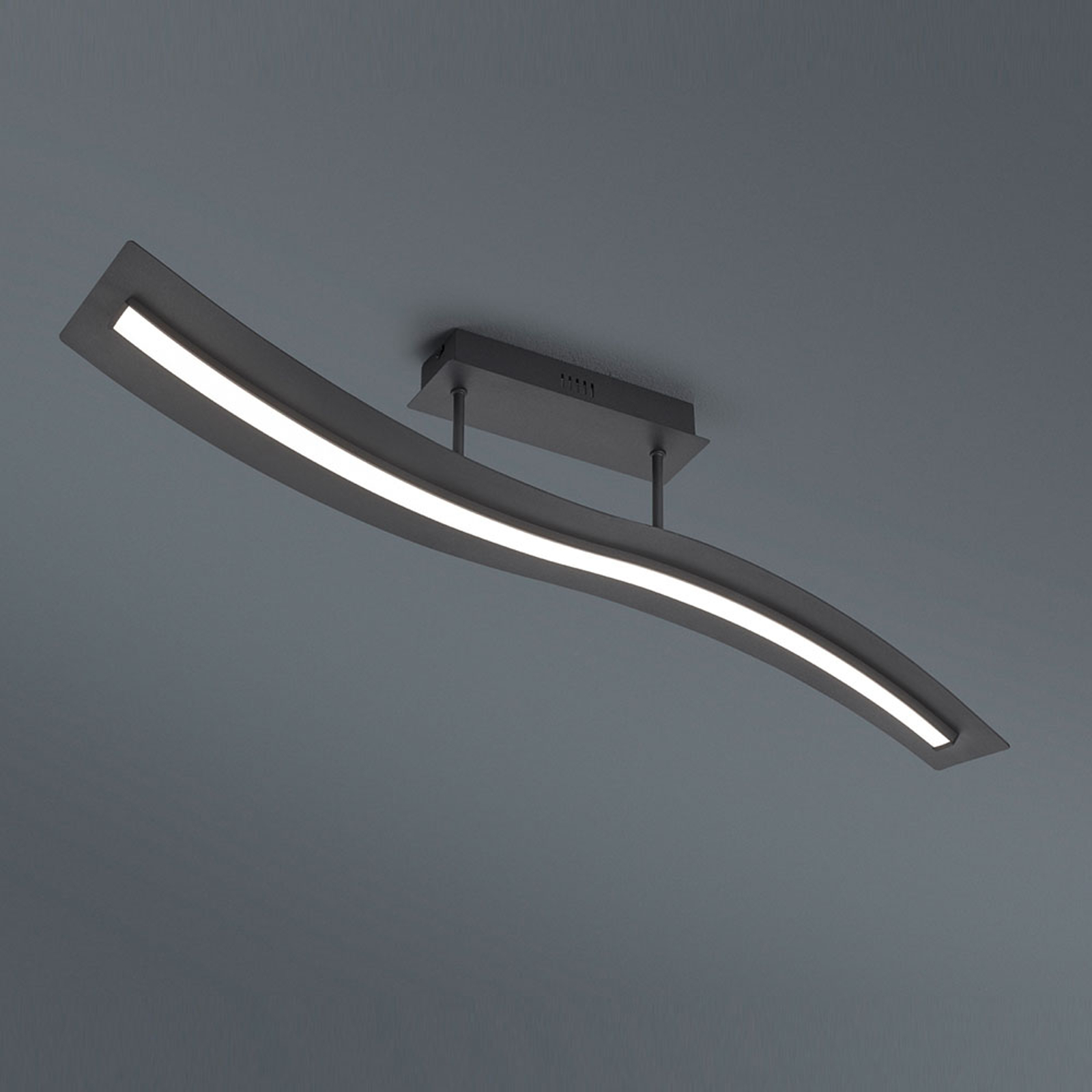 LED-taklampa Salerno, SwitchDim, svart matt