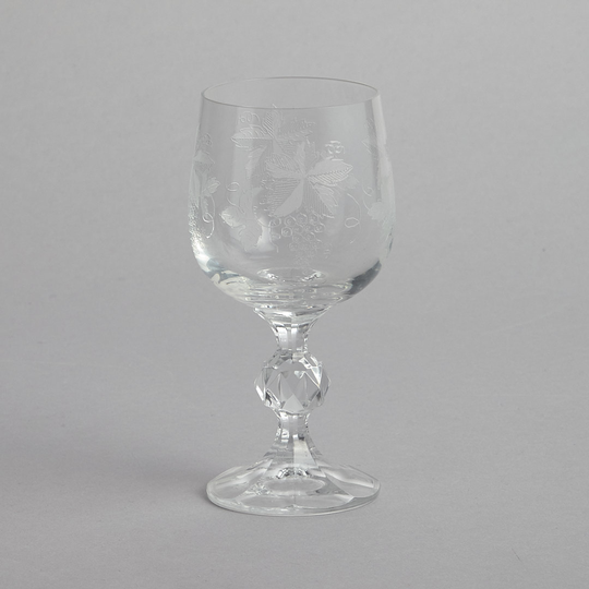 Vintage - Vinglas med gravyr 2 st