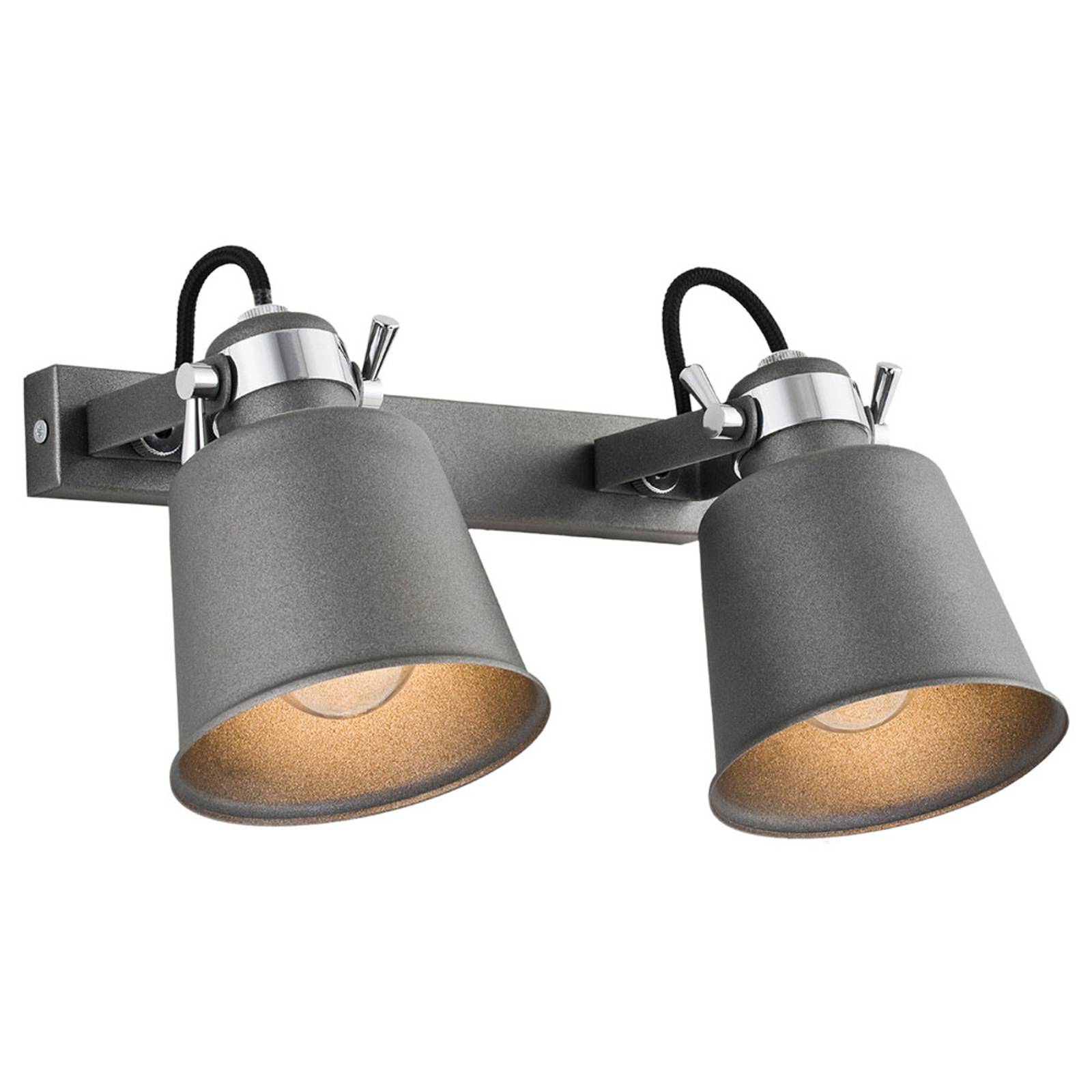 Spotlight till vägg Kerava, 2 lampor, antracit