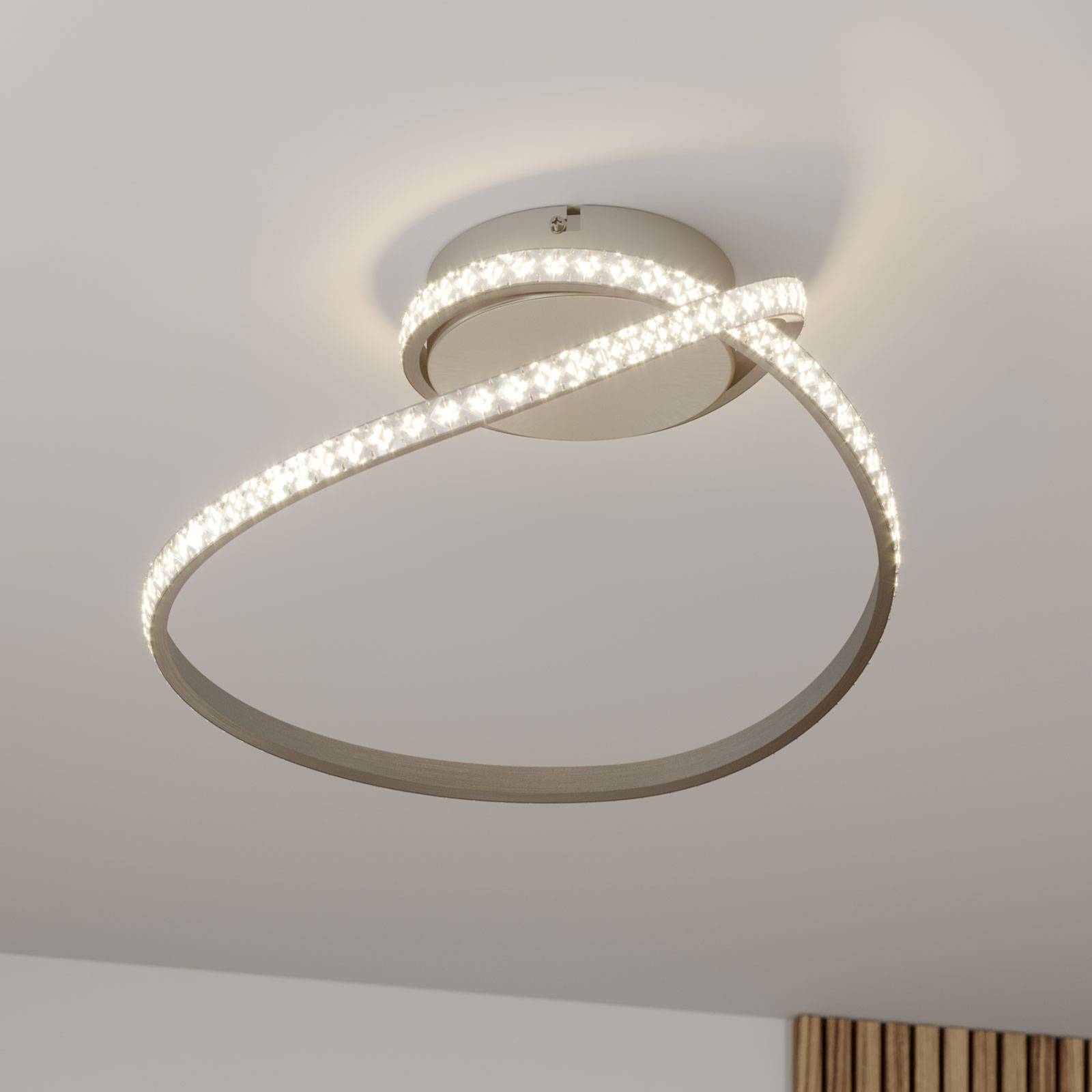Lindby Criostal LED-taklampa med RGB-växling