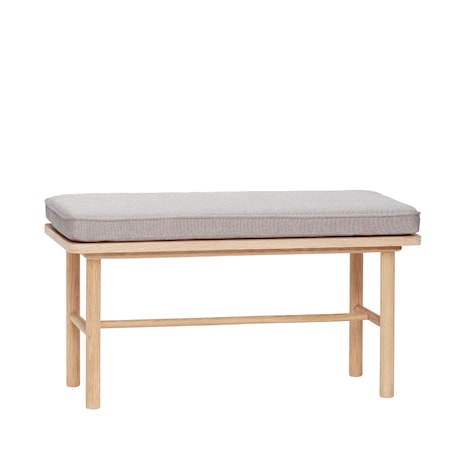 Bänk med Dyna 85x40x45 cm Natur/Grå