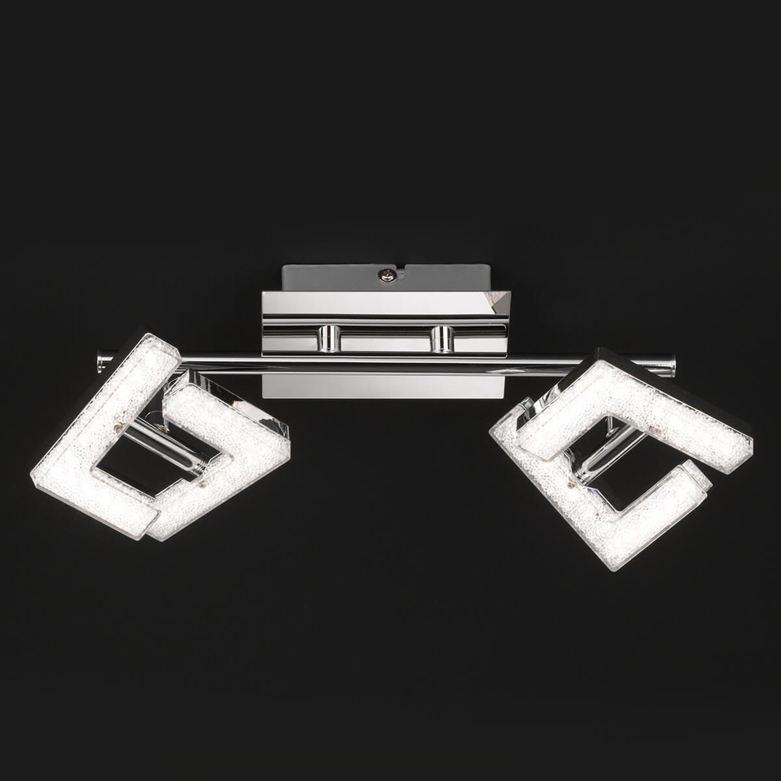 Justerbar LED-taklampa Lea, med kristalleffekt
