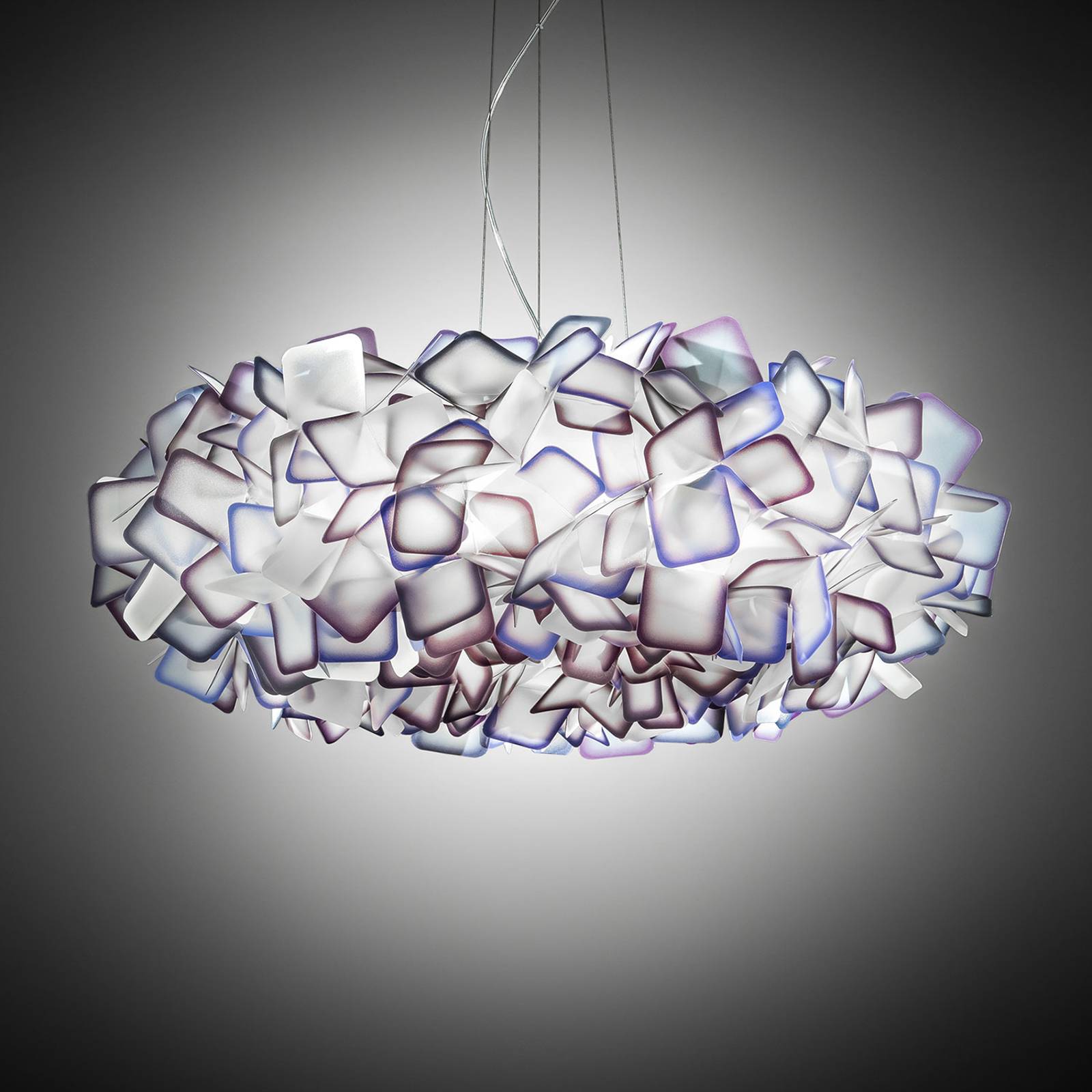 Slamp Clizia hänglampa, Ø 78 cm, violett