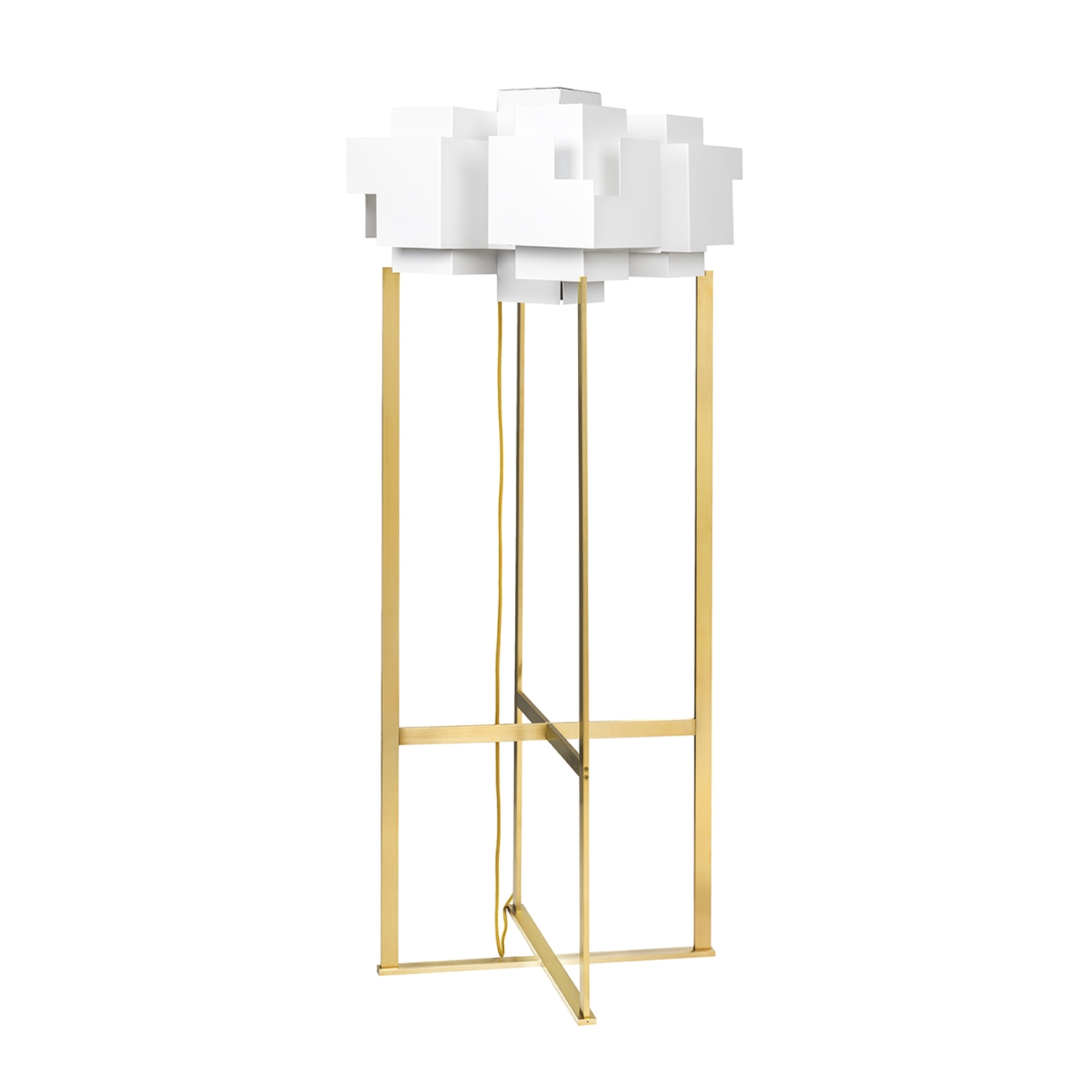 Golvlampa SKYLINE FLOOR vit mässing, Örsjö belysning