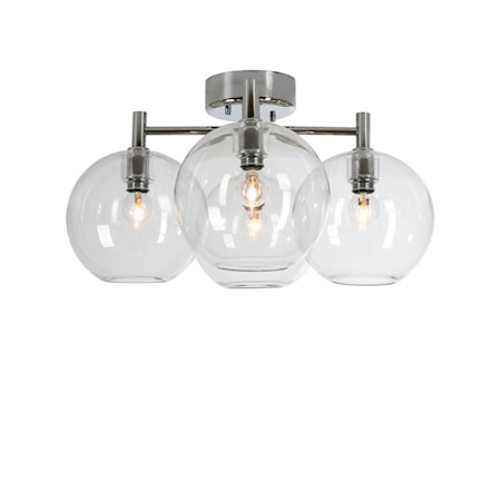 Gloria Plafond Krom/klar Glas 46 cm