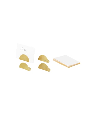 Card Holders - Set of 4 - Brass