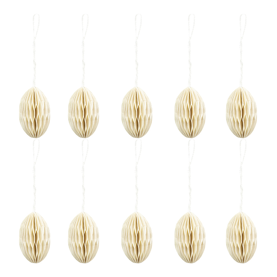 Afroart - Påsk Hänge Ägg Papp 10-pack Natur