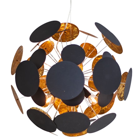Planet Taklampa - Sandsvart/guld