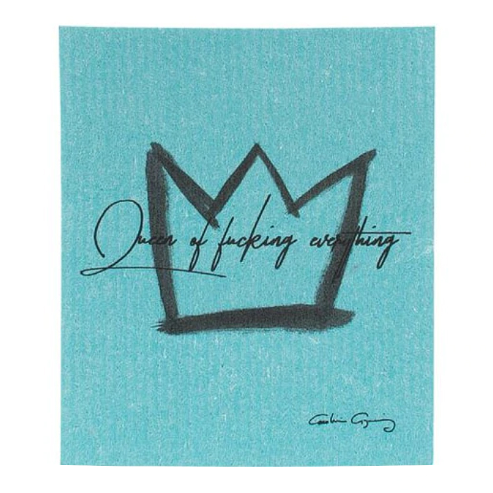 Gynning Design - Disktrasa Queen of Fucking Everything 17x20 cm Turkos