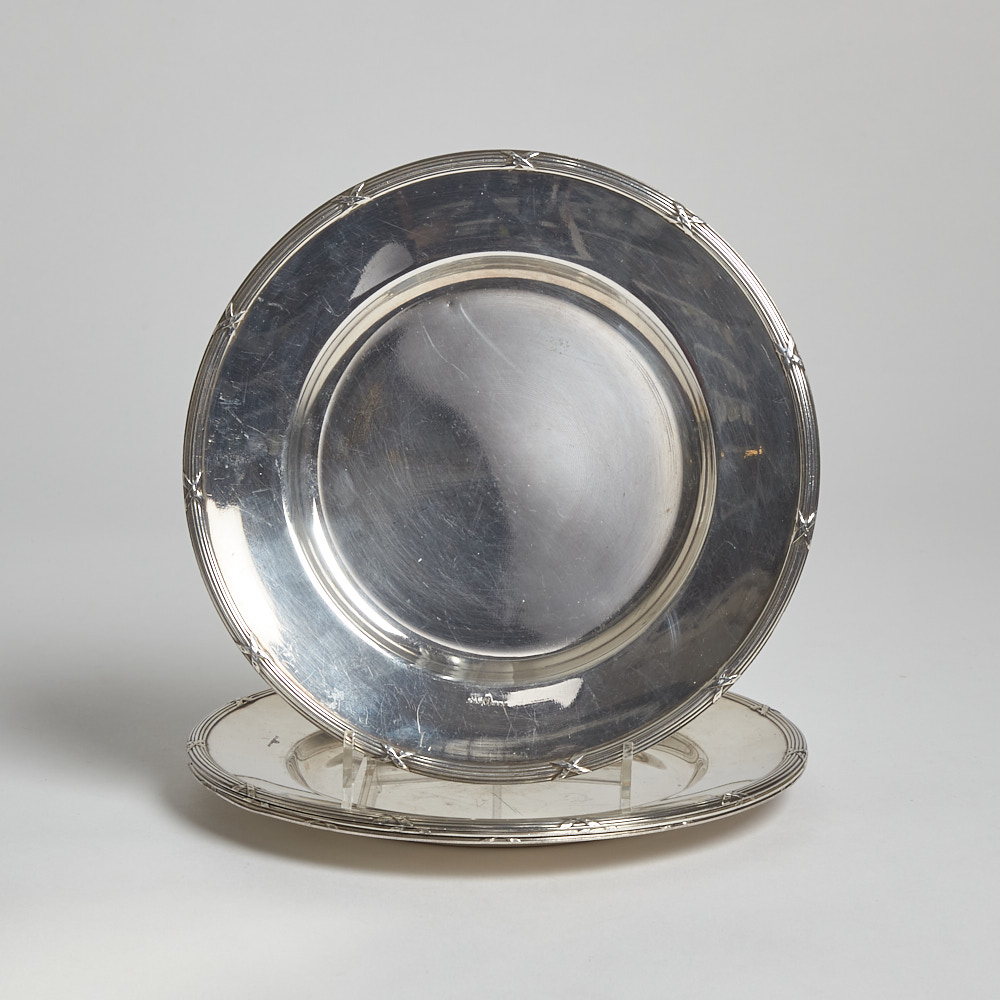Vintage - SÅLD Undertallrikar i Nysilver 4 st