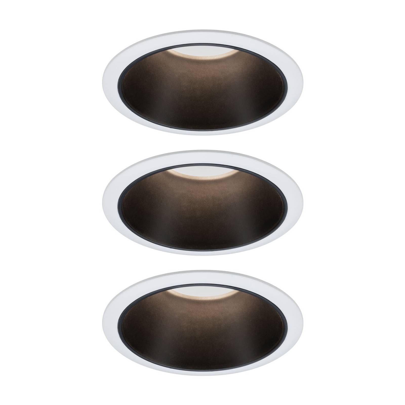 Paulmann Cole LED-spotlight, svart-vit, 3-pack