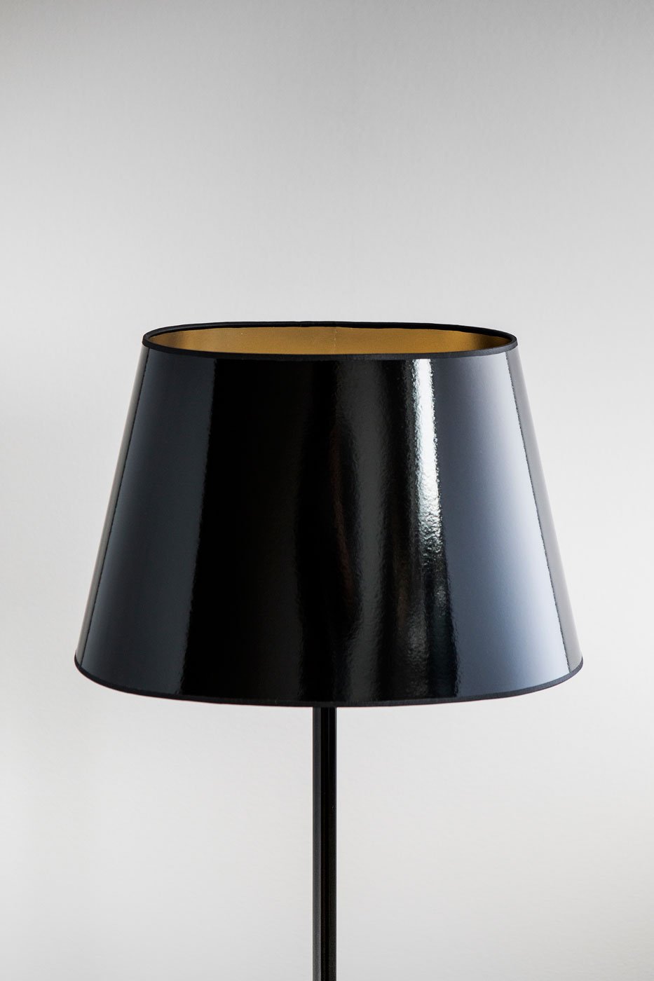 Lampskärm lack oval 40 cm svart