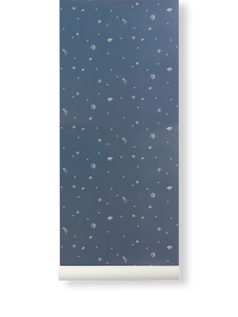 Moon Tapet Dark Blue