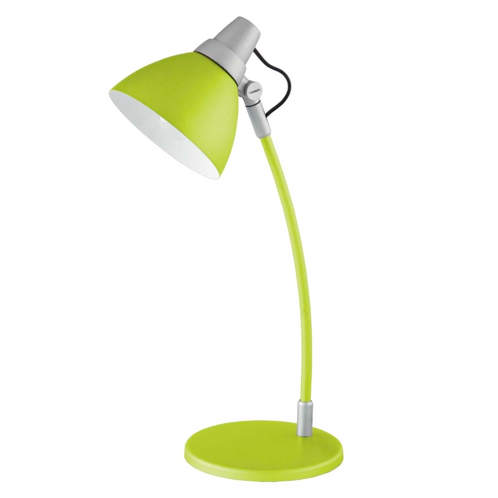 Färgglad bordslampa Onni grön, med fot