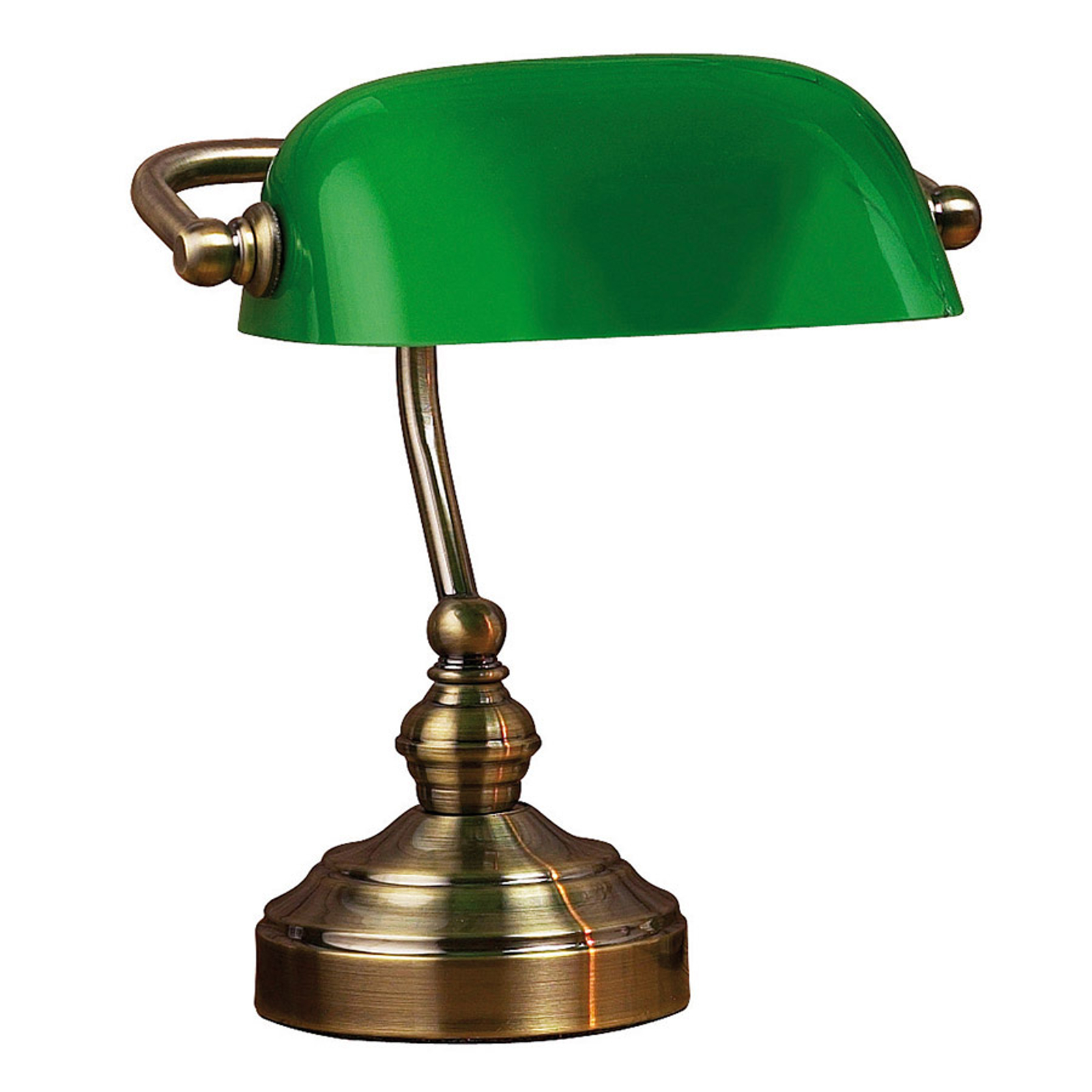 Bordslampa Bankers, höjd 25 cm grön