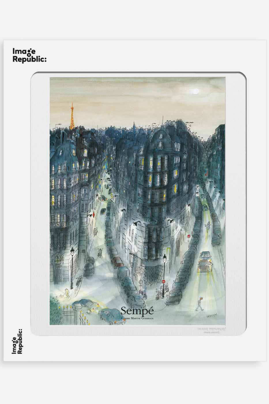 Poster Sempe Quartier nuit 40x50 cm