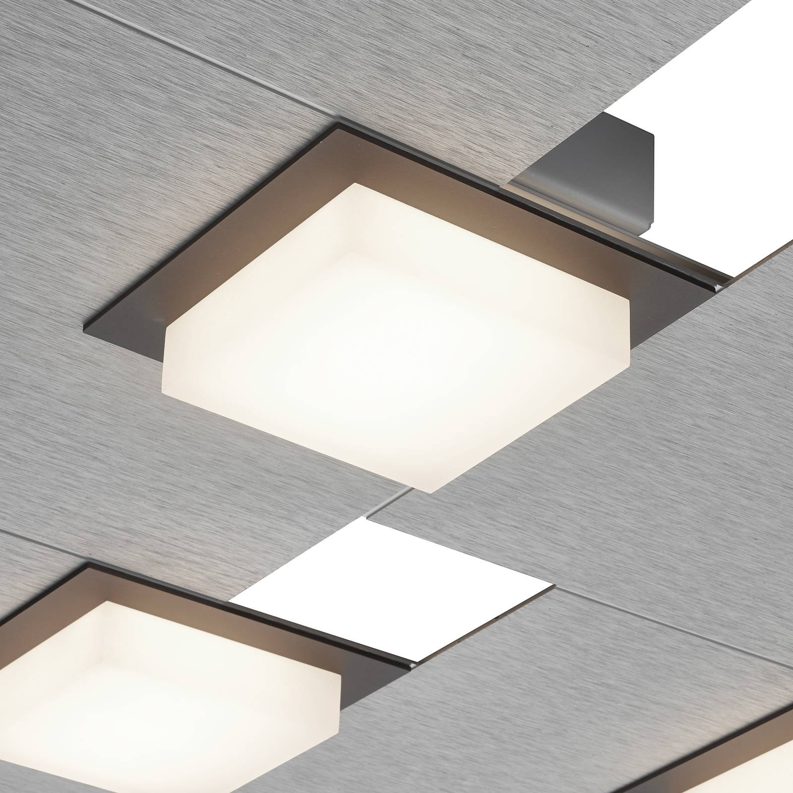 BANKAMP Quadro LED-taklampa 64 W, silver