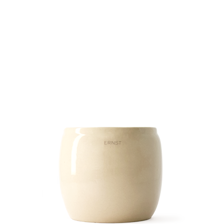 Kruka Glaserad Keramik 14x12 cm Beige