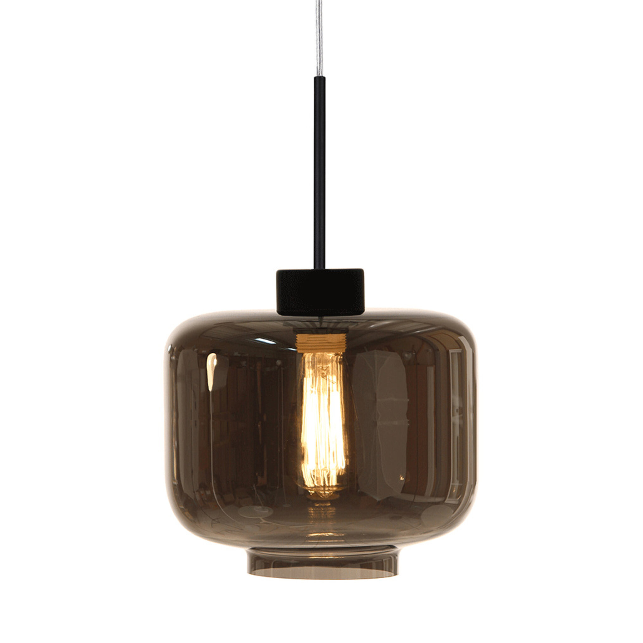 Taklampa Ritz, 22x25 cm, rök