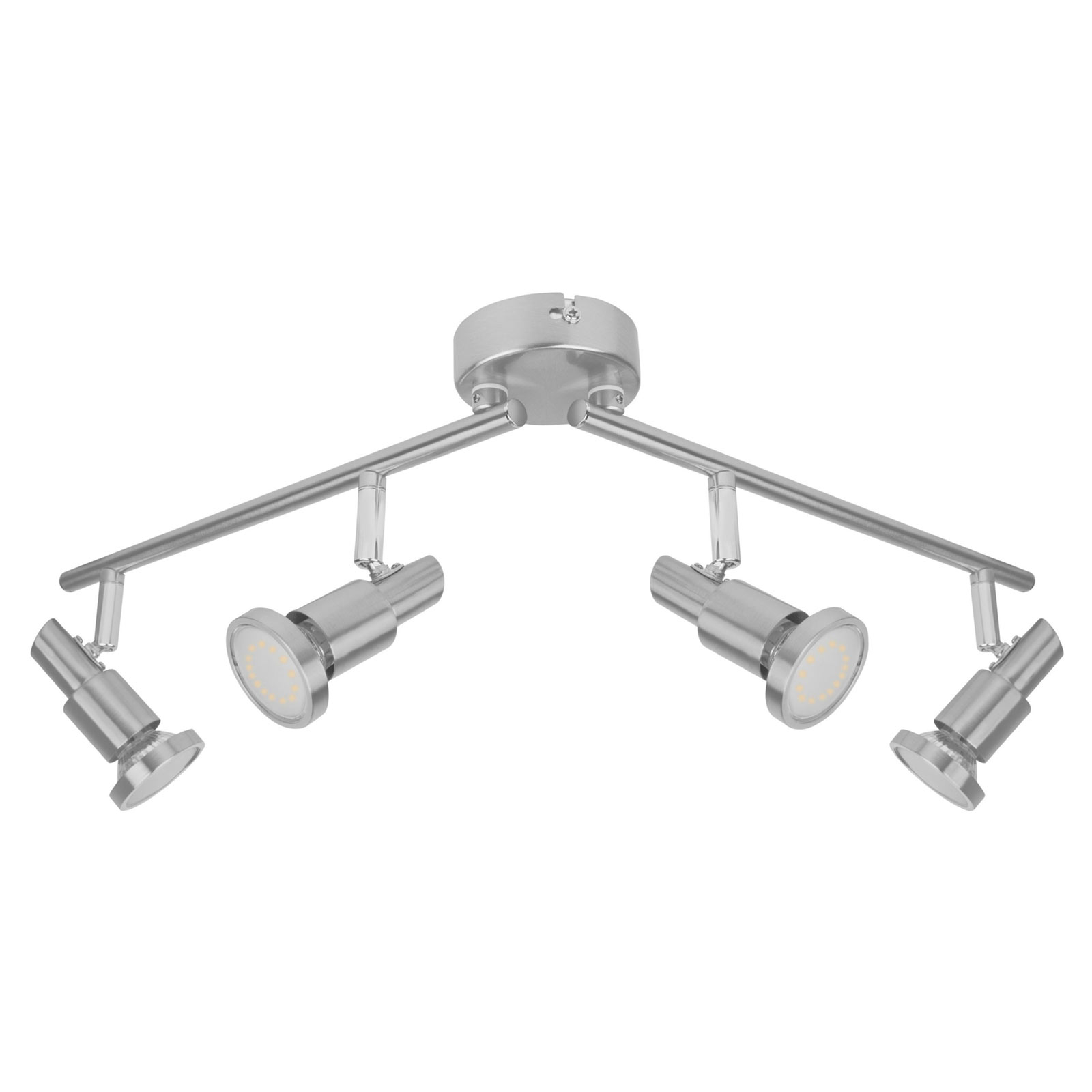 LEDVANCE Niclas LED-spotlight, nickel, 4 lampor