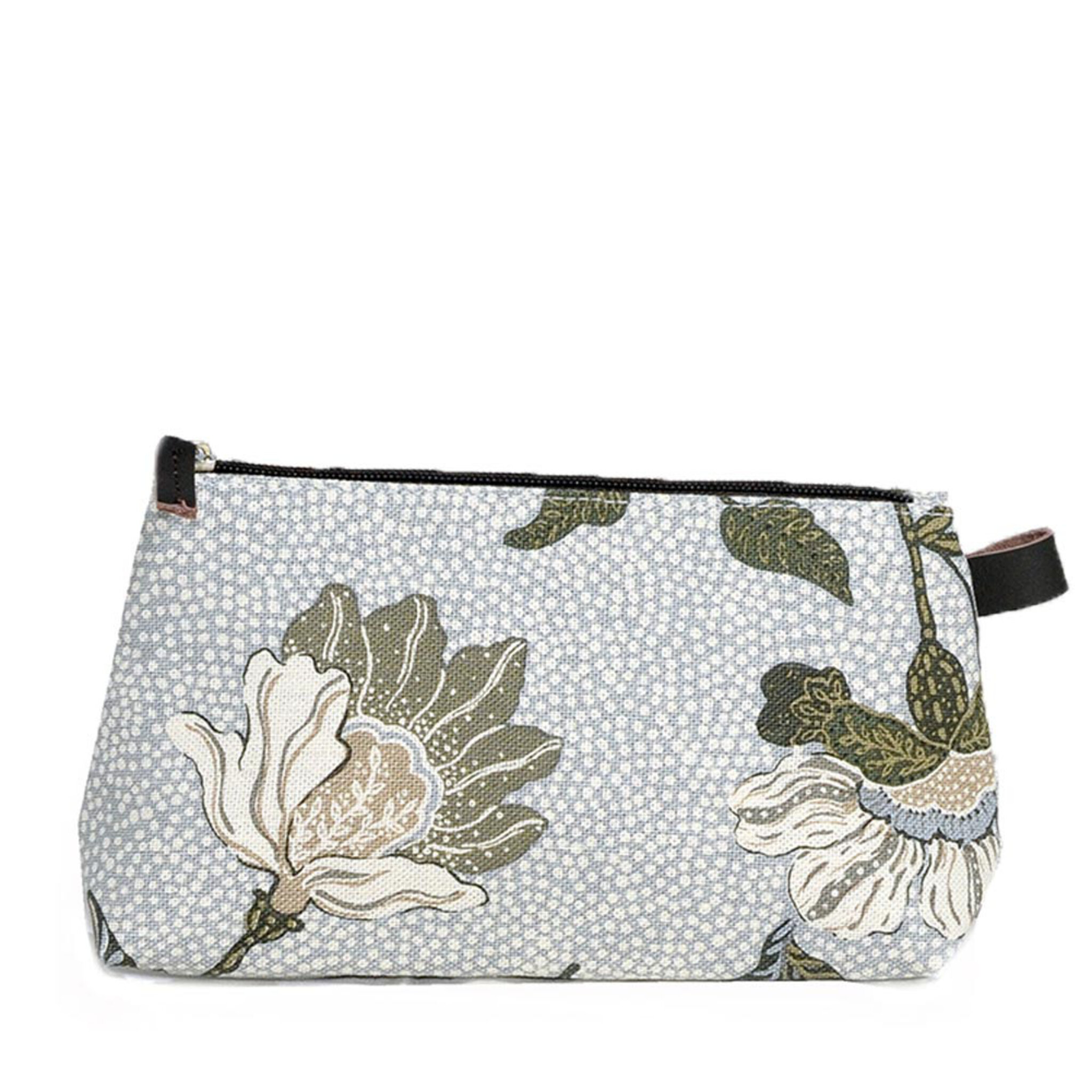 Necessär L Flower Linen White