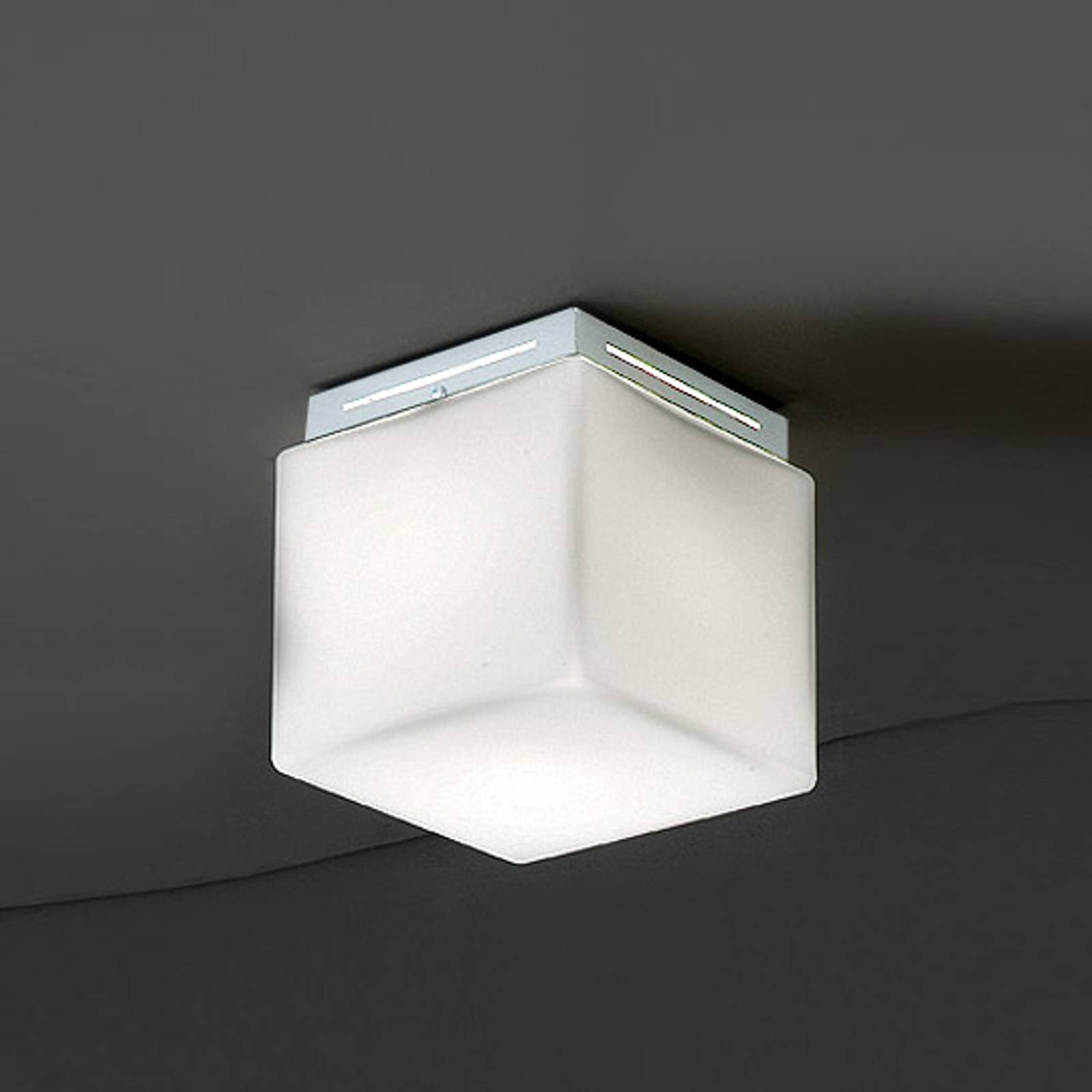 Plafondlampa Cubis, vit