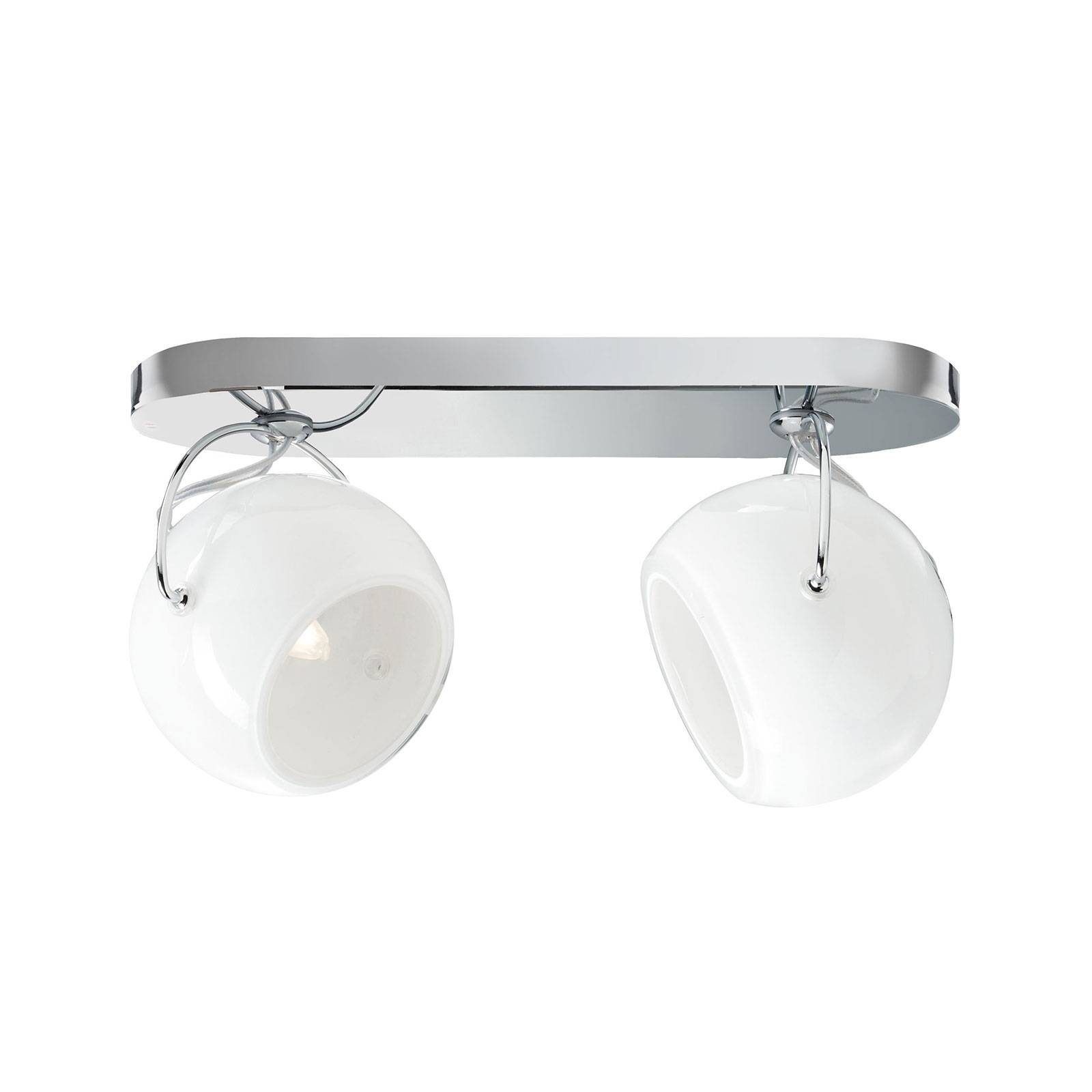 Fabbian Beluga White taklampa direkt 2 lampor