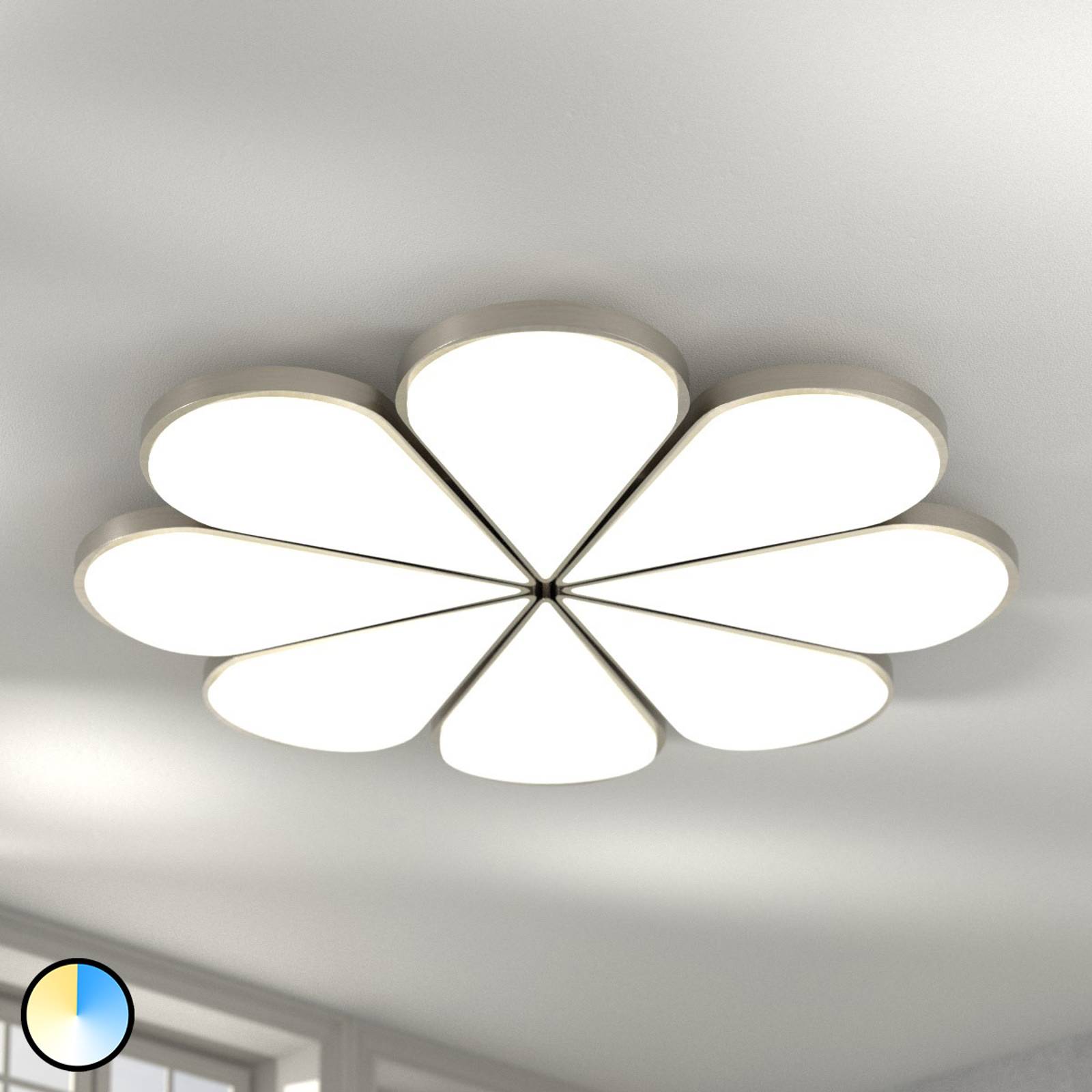 B-Leuchten Flower LED-taklampa CCT Ø 81 cm