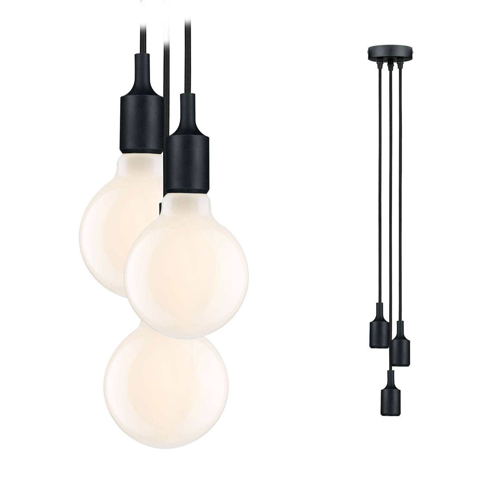 Paulmann 50343 pendellampa, 3 lampor, svart