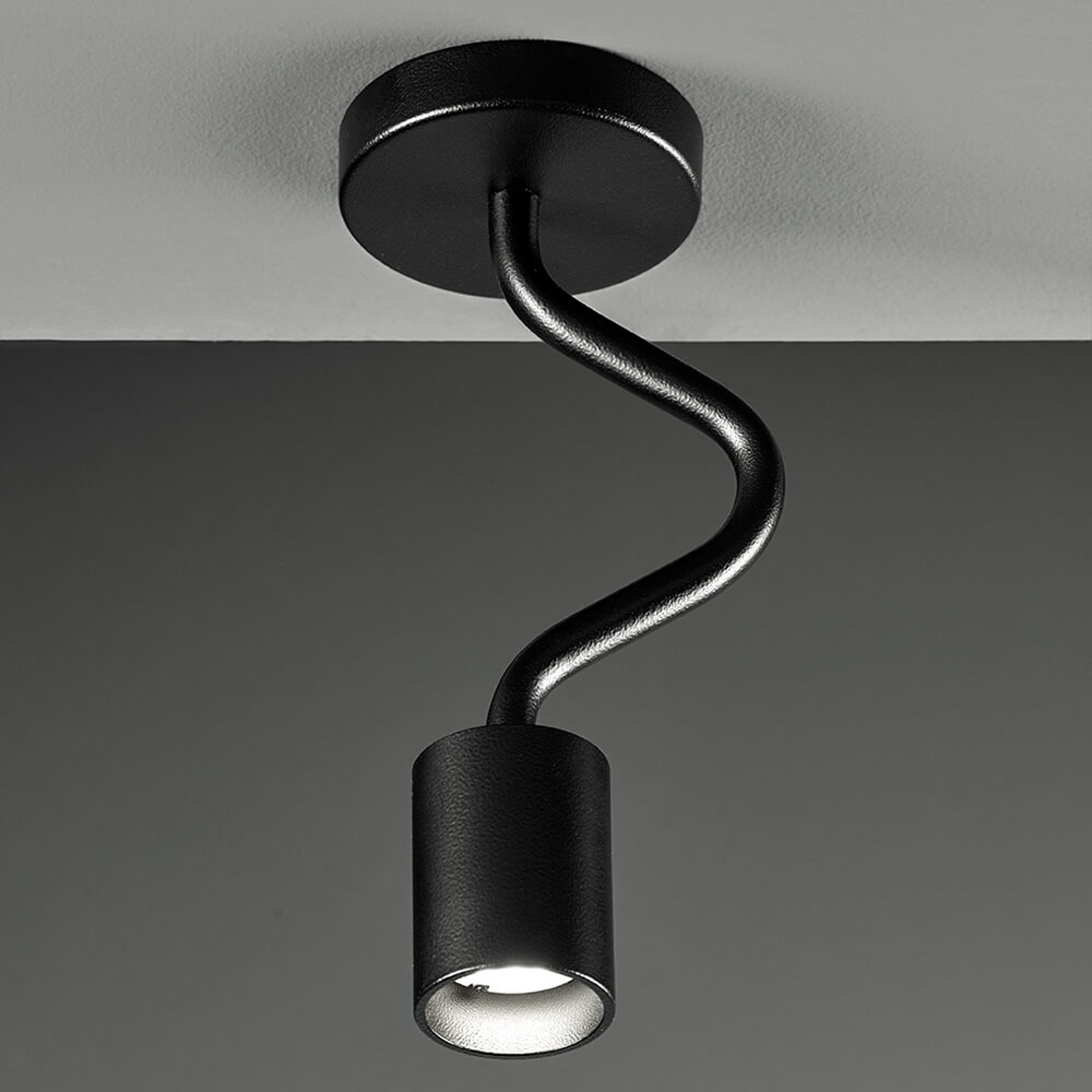Caos - liten LED-taklampa i svart