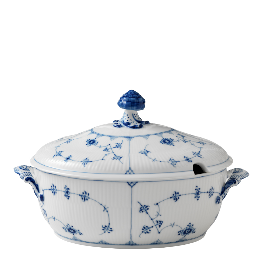 Royal Copenhagen - Blue Fluted Plain Soppterrin 2 L 32 cm