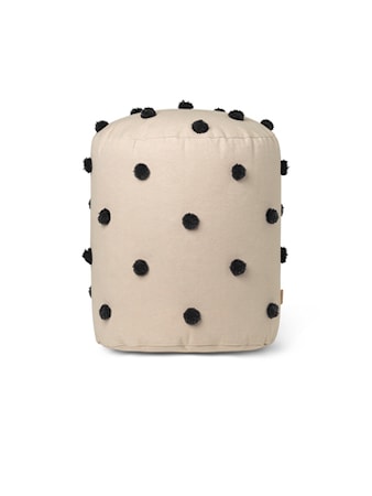 Dot Tufted Sittpuff Sand Svart