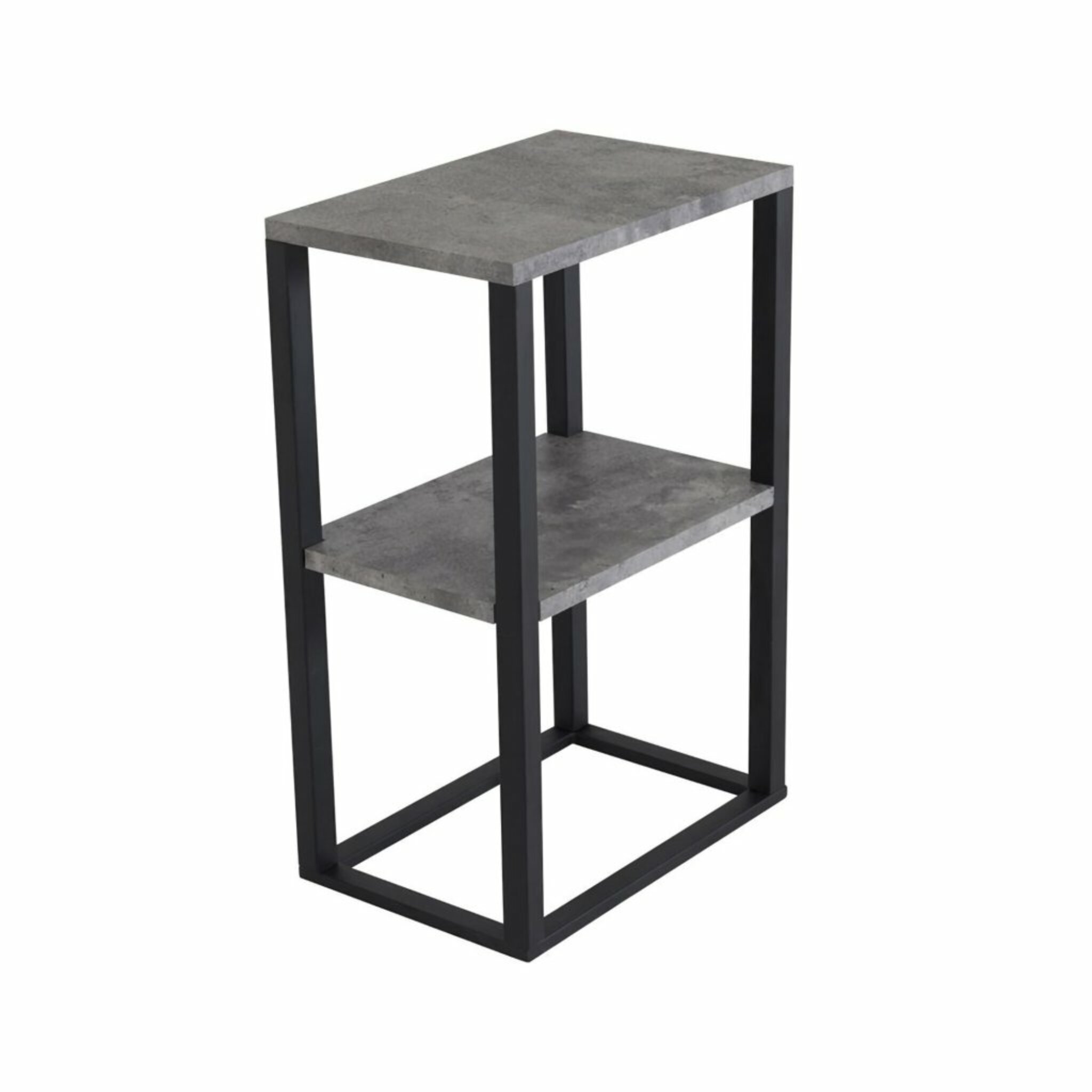 Sängbord Rise 45cm, svart/betong-look