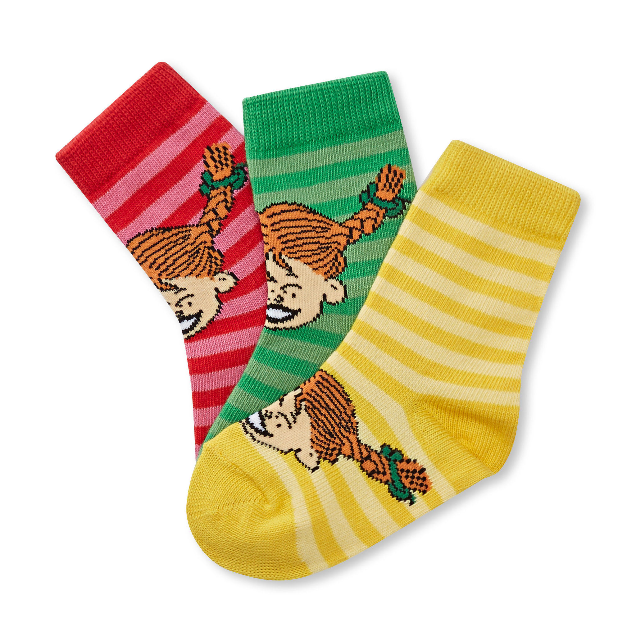 Strumpor Pippi Långstrump 3-pack