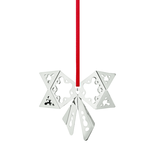 Georg Jensen - Christmas Collectibles Julhänge Rosett 7,1 cm Pläterad