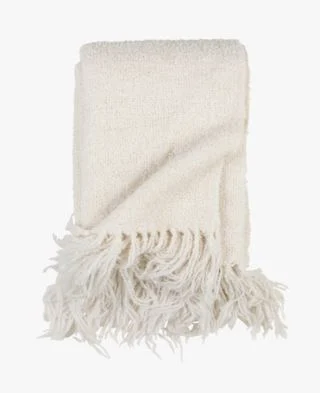 Billie Boucle pläd offwhite