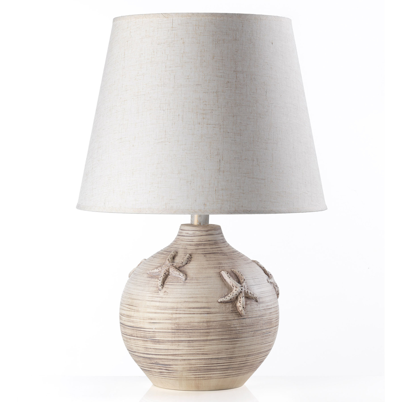 Bordslampa Marina, höjd 61 cm, sjöstjärndekoration