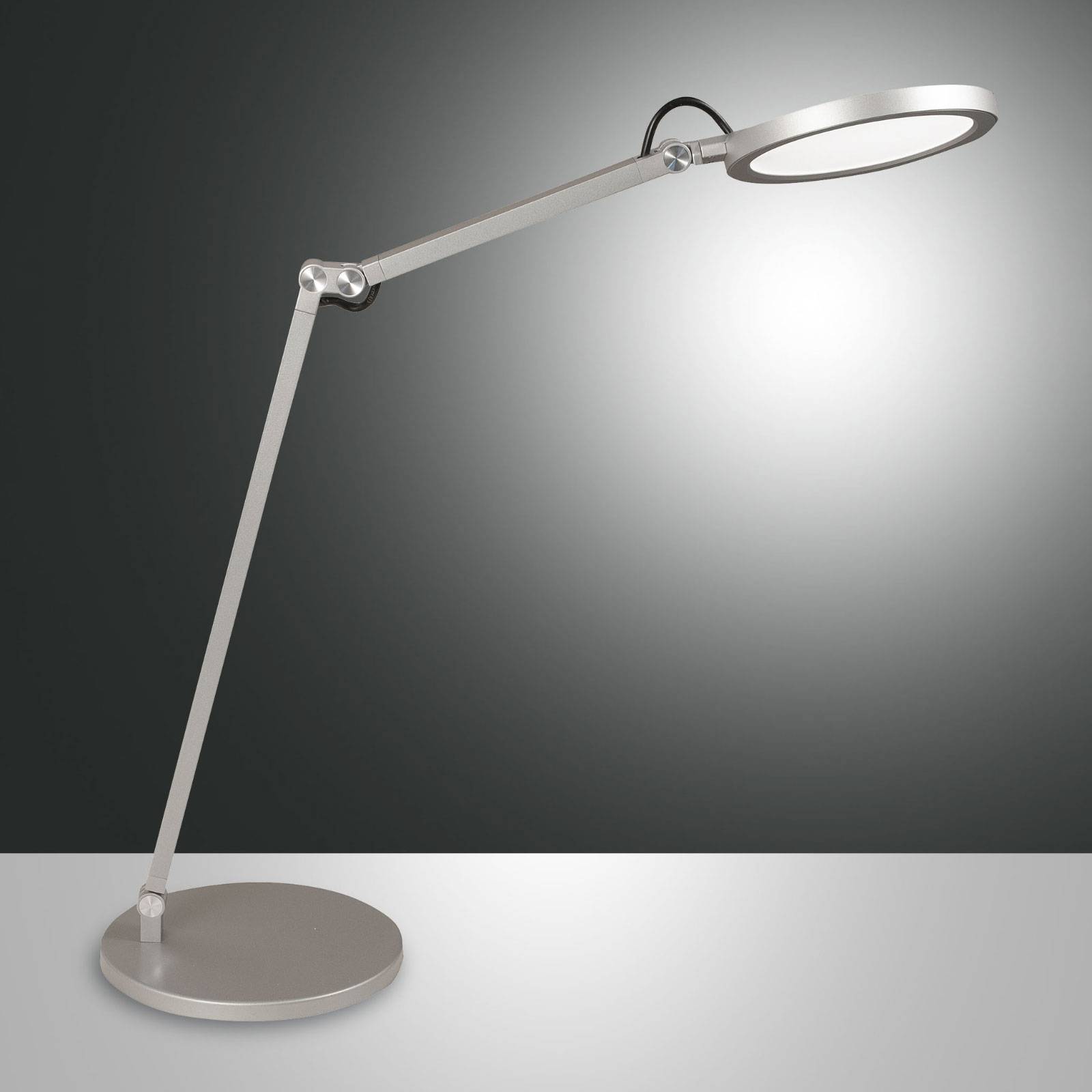 LED-skrivbordslampa Regina med dimmer alu