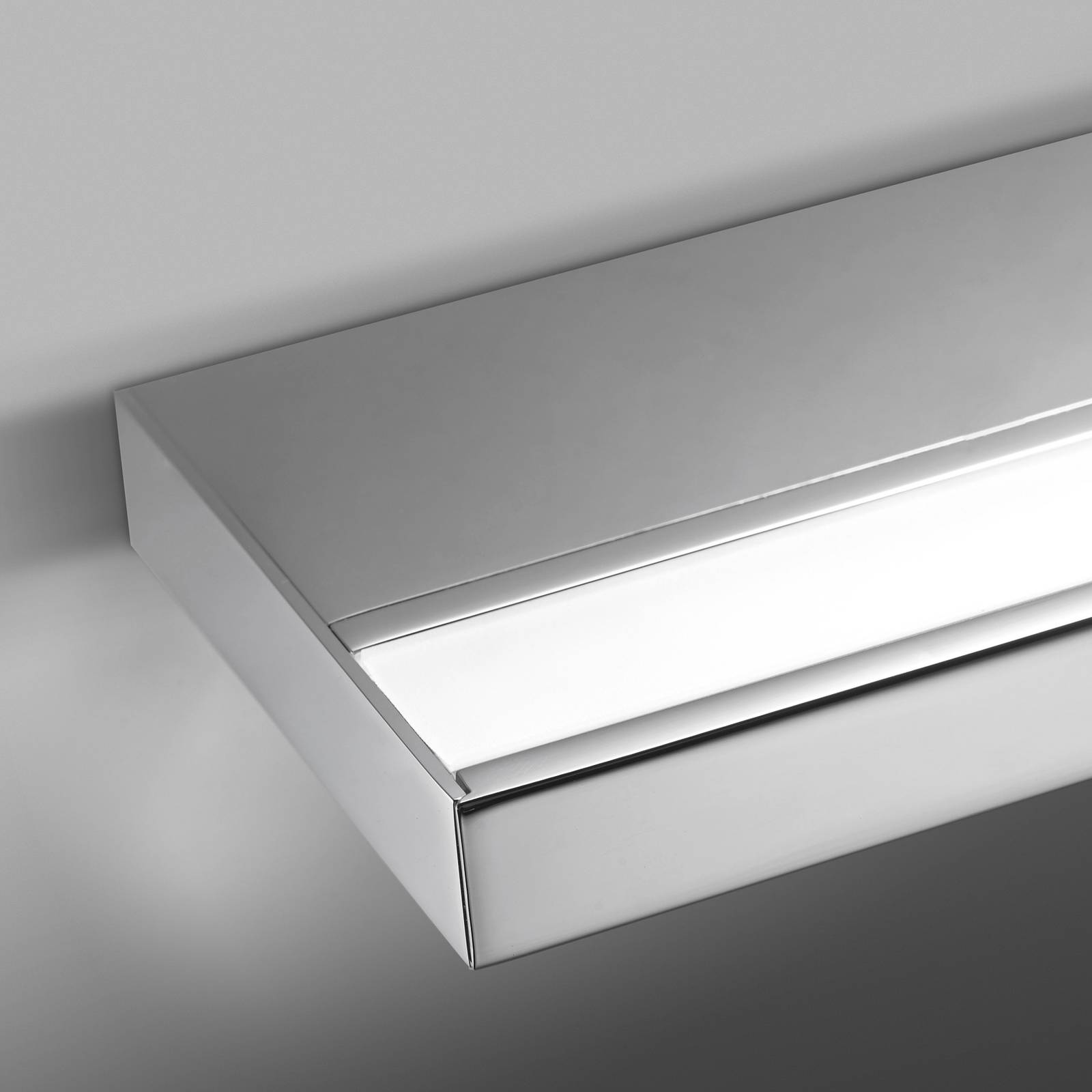 Modern LED-badrumsvägglampa Prim IP20 90 cm, krom
