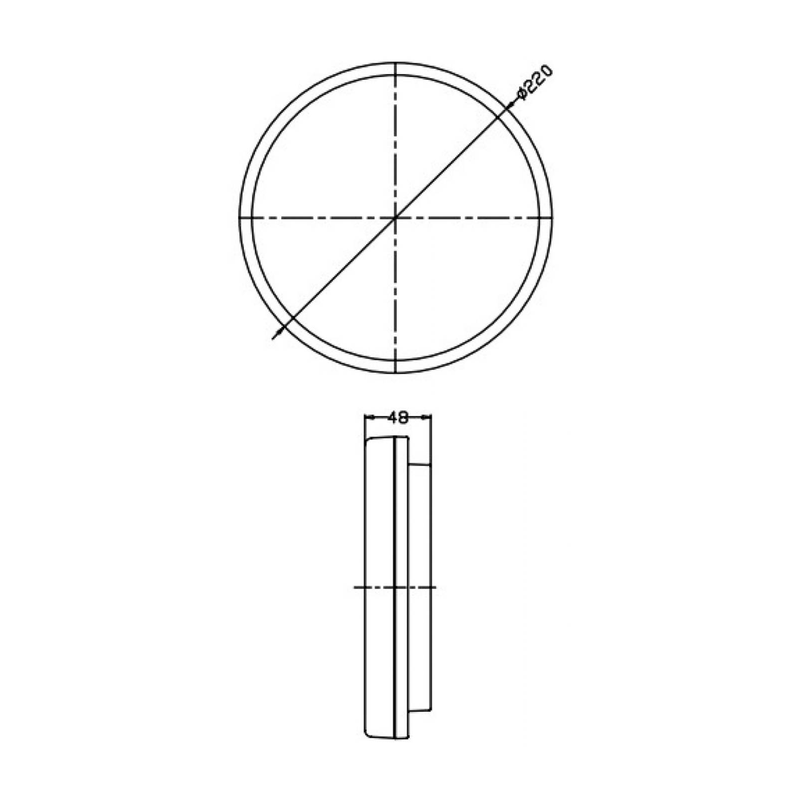LED-taklampa Altais IP54 Ø 22 cm