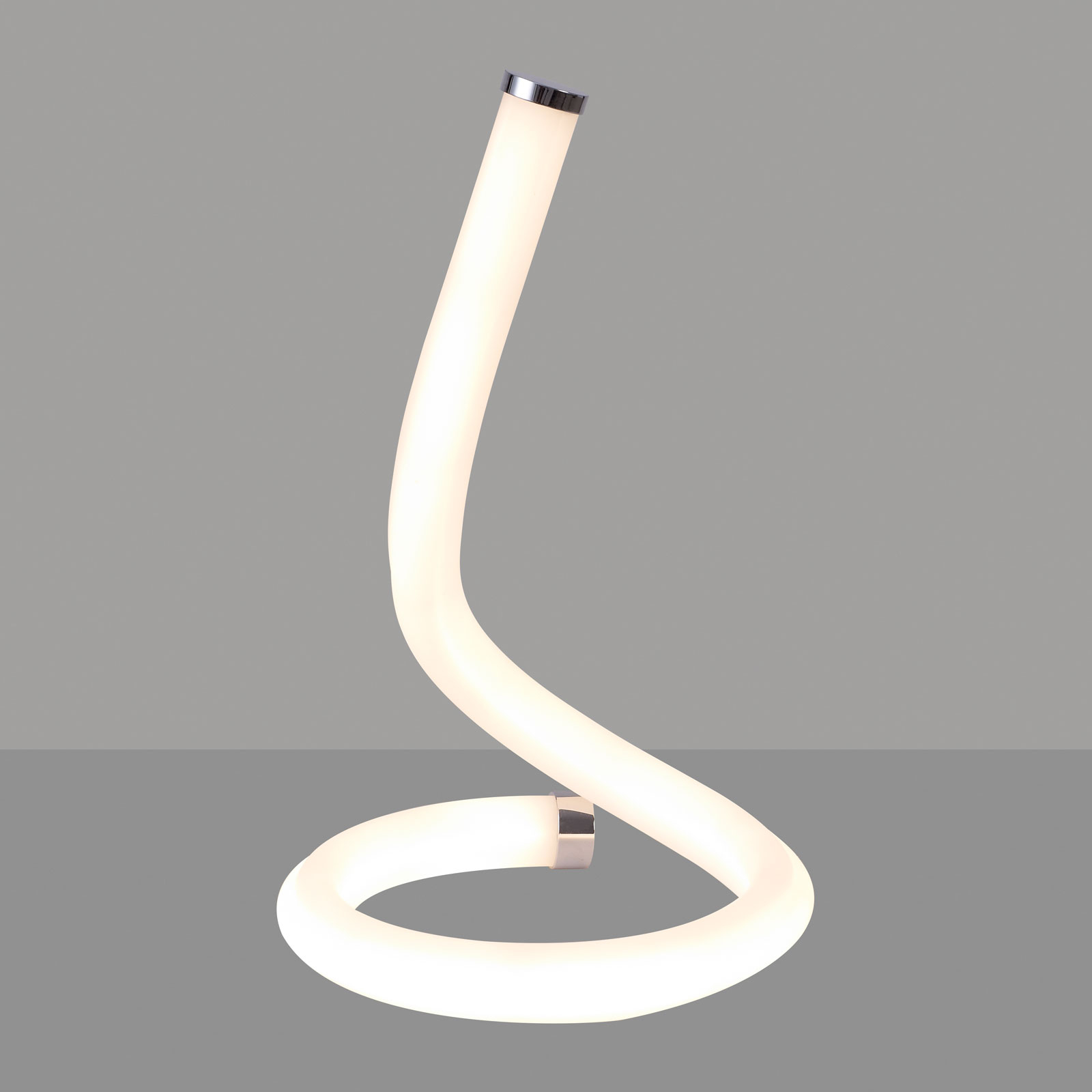 LED-bordslampa Nur Line i krom-vitt
