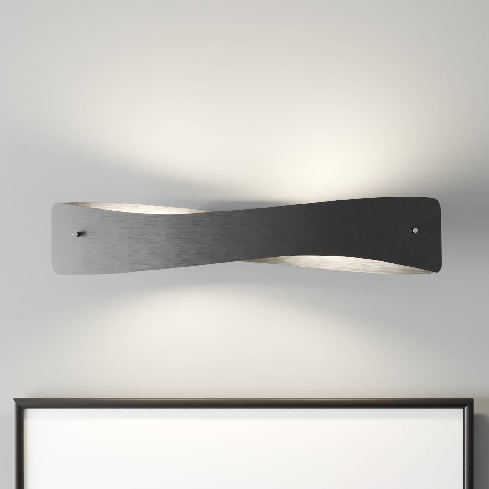 Lucande Lian LED-vägglampa, svart, aluminium