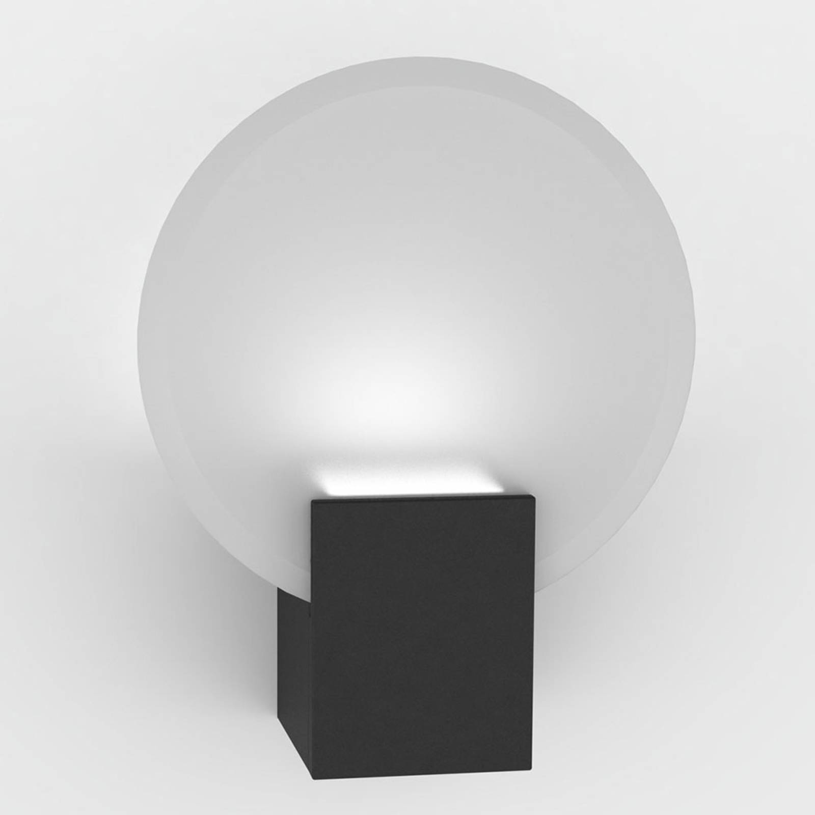 LED-vägglampa Hester, IP44, svart