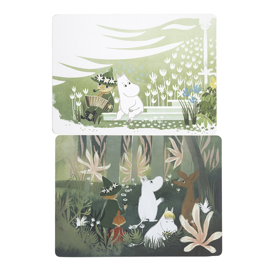 Pluto Design - Mumin Bordsunderlägg 28,5x38,8 cm 2 pack Grön