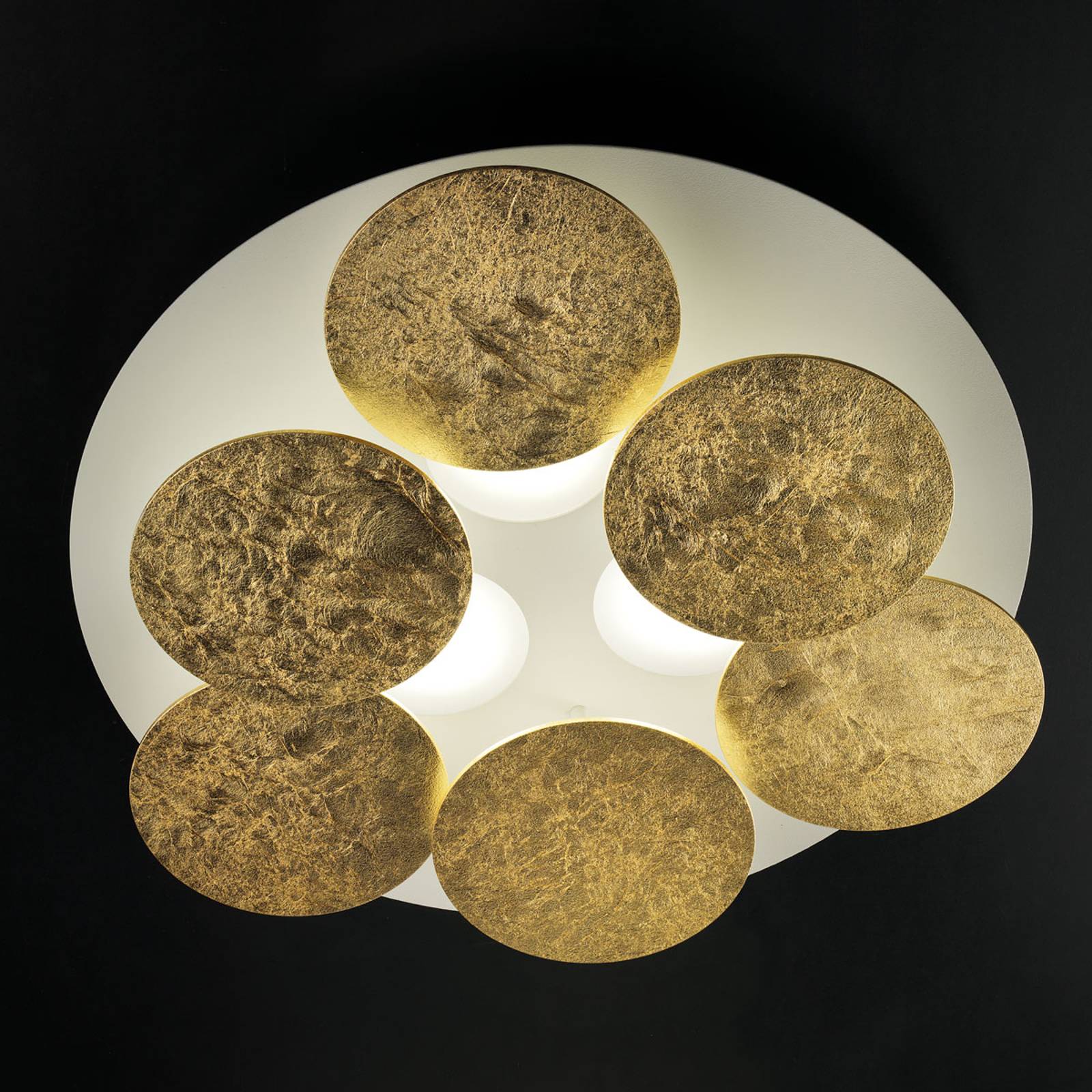 Nuvola – gyllene LED-taklampa