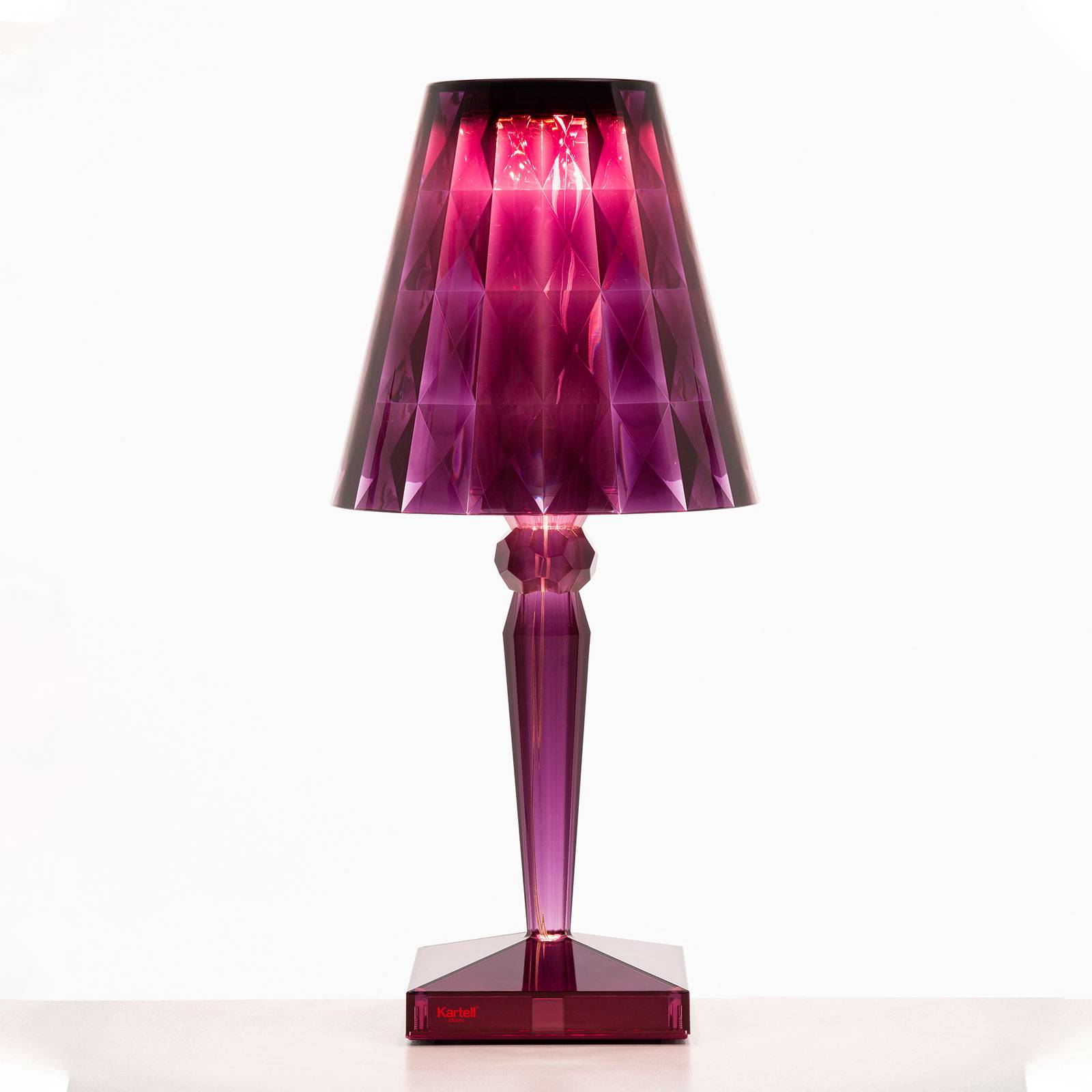 Kartell Big Battery - bordslampa IP54, plommon