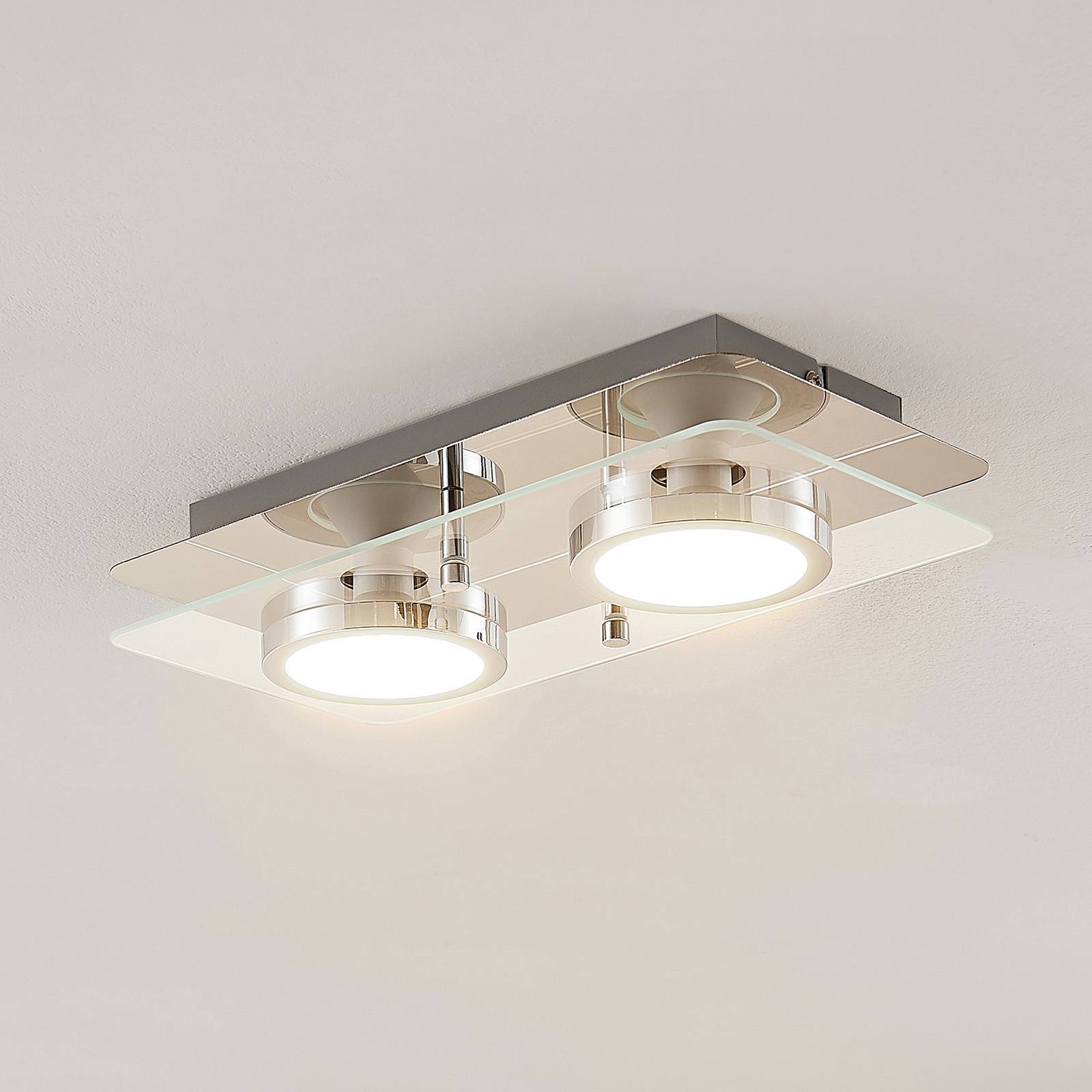 Lindby Gabryl LED-taklampa, 2 lampor