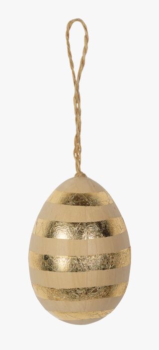 Gullstripe egg dekoration guld