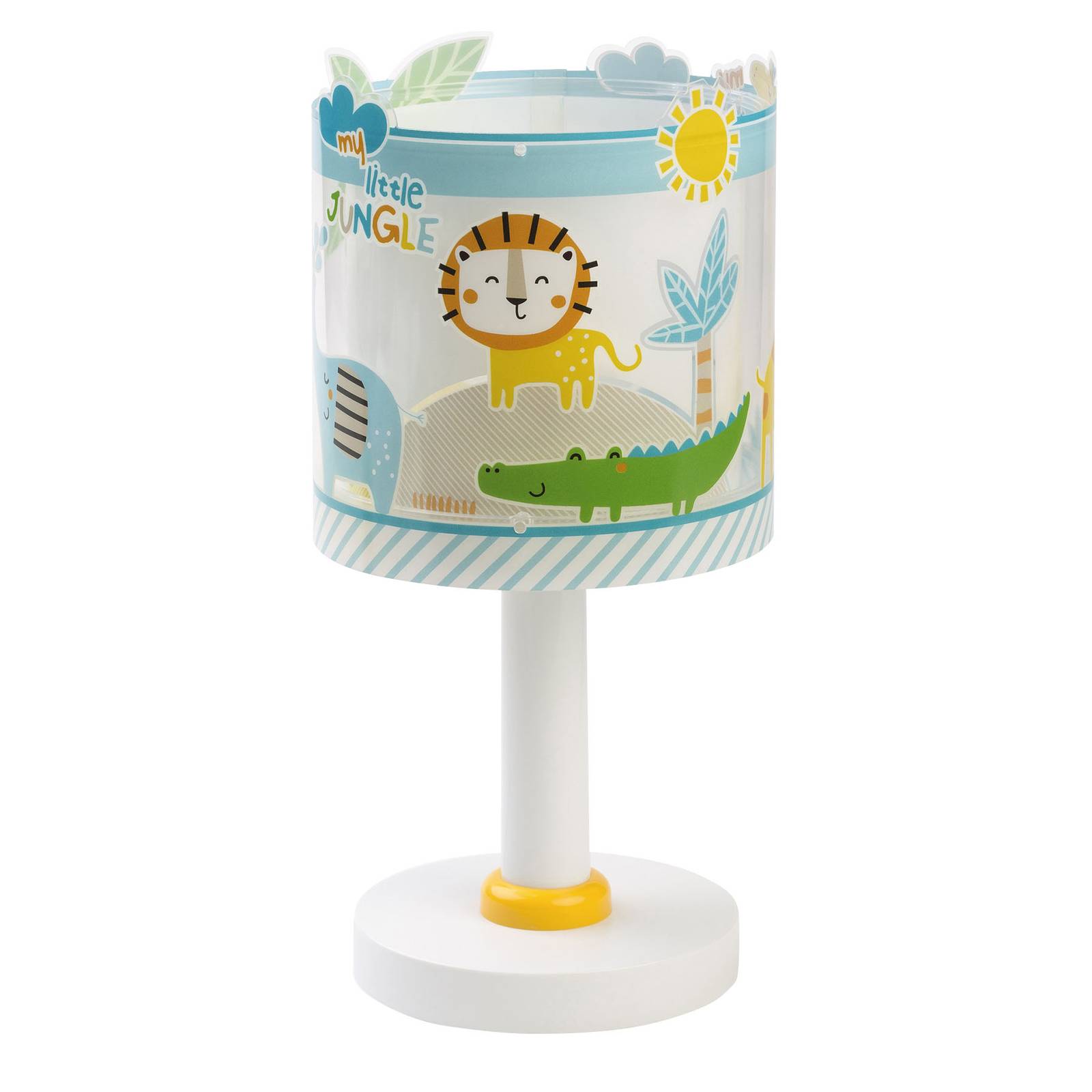 Barnbordslampa Little Jungle, fluorescerande