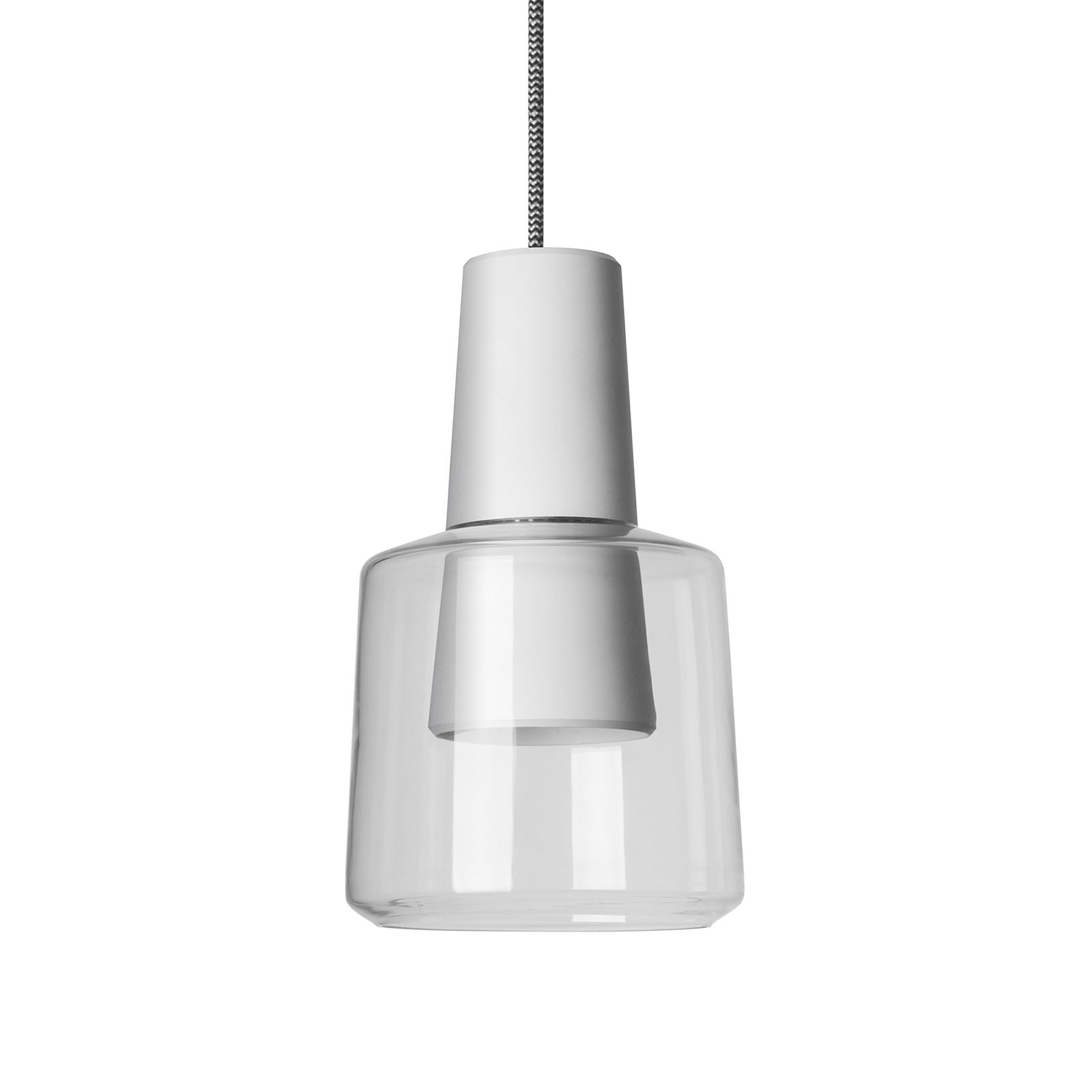 LEDS-C4 Khoi Surfaced hänglampa, klar/vit